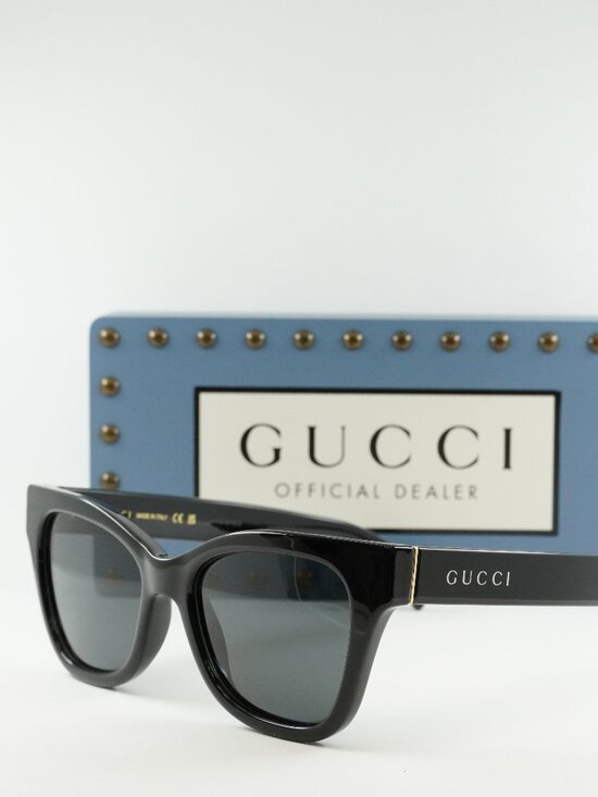 Gucci GG1133S 001 Women Cat Eye Sunglasses - Black / Grey main image 11